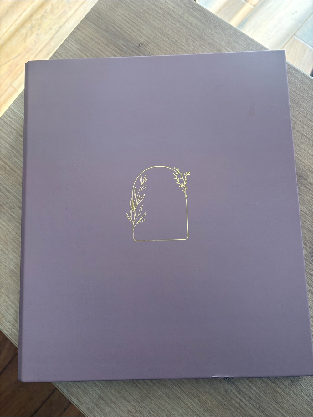 Purple Floral Accent Hardcover Album
